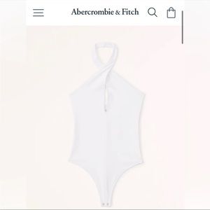 Abercrombie Double Layered Seamless Fabric Halter Cutout Bodysuit